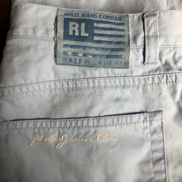 Ralph Lauren Polo Jeans Company Crop Pants Womens Size 8 Light Blue Casual - Picture 5 of 9